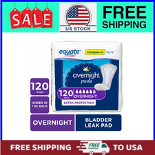 Equate Options Women's Incontinence Pads, Unscented, Overnight 120 Count 