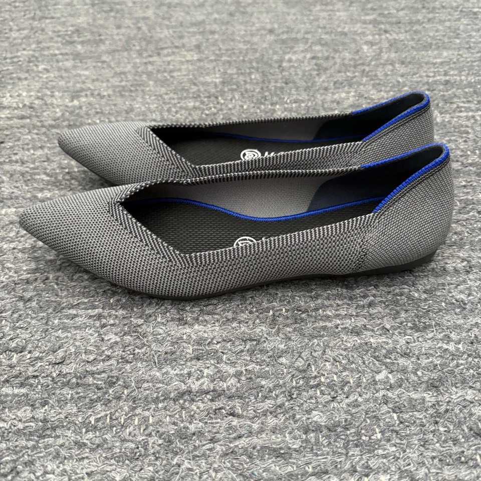Rothys Ballet Flat Shoes Women 8.5 Gray Pointed Toe Slip On Career Washable - Image 2 of 4