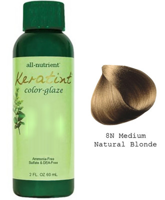 All-Nutrient Keratint Color-Glaze Hair Color - 8N Medium Natural Blonde