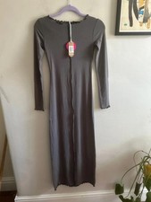 Ghanda long bodycon dress - grey y2k style - Small - NWT