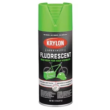 Krylon K03106888 Spray Paint, Flourescent Green, Gloss, Solvent, 11 Oz