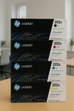 HP 202X 4 Color Toner Set – Genuine OEM – High Yield –  Free Shipping USA