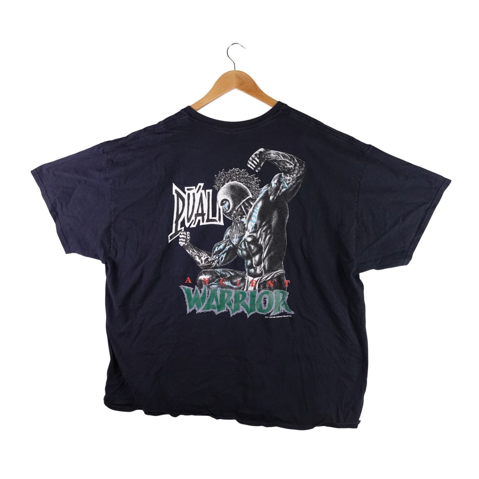 Vintage Hawaiian Strength 1994 Mens T-Shirt 3XL Black Graphic Short Sleeve