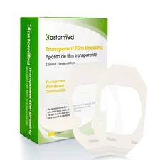 Transparent Film Dressing 2.3" x 2.75", 100 Packs, Waterproof Wound Cover Ban...