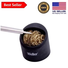 Professional Brass Tip Cleaner for Soldering with Slip-Resistant Silicone Holder