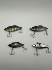 Lot of 4 Bill Lewis Rat-L-Trap Spark-L-Trap Multi-Color Weighted