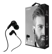 Coby CV-25 Earbuds - Black, In-Ear, 3.5mm Jack