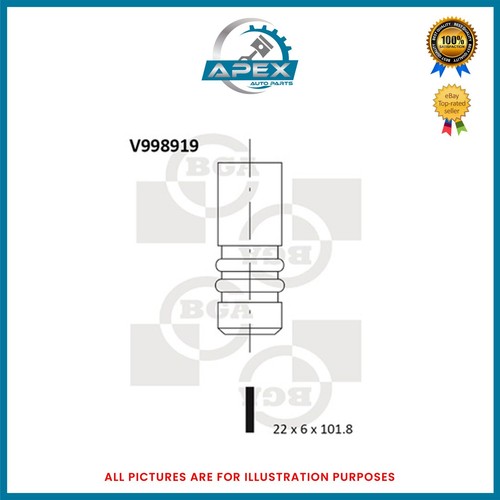 FORD FIESTA 1.25 16V FUJA FUJB PETROL ENGINE EXHAUST VALVE - C20112121 - 8PCS - Picture 4 of 4