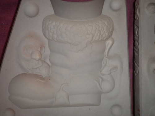 Keramik Schlickerguss Gießform groß Nikolausstiefel Weihnachten Mäuse Übertopf Vase - Bild 2 von 12