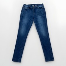 Women's Contemporary Dark Wash Skinny Cotton Blend Denim Jeans Size 12