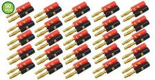 50 Lot Audio Speaker Wire Cable Screw Banana Plug Connector Gold Plated Contact 