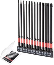 13 Pcs 6-Inch Impact Long Torx Bit Set 1/4" Hex Shank TT7-TT40 Tamper Proof