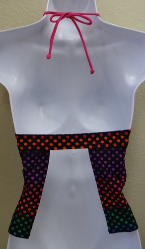 O'RAGEOUS animal/geo/squares/striped/polka dot swim tankini halter top,8-16 - Picture 7 of 18