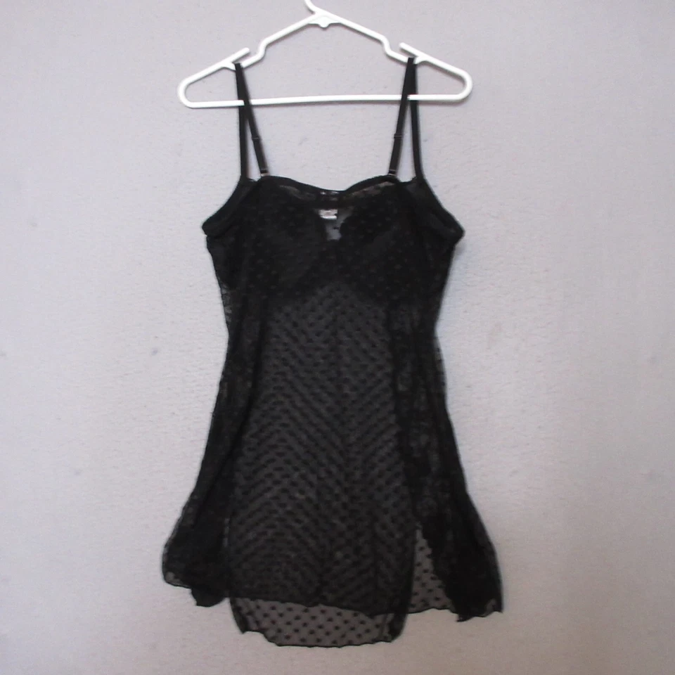 Vintage Rampage Cami Women Plus 1X Black Y2K Fairy Lace Coquette Whimsigoth - Image 3 of 4