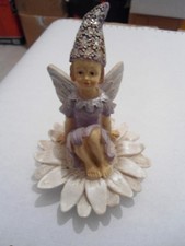 FATA ANGELO IN FIORE BIANCO - ELFI GNOMI FATE TROLLS