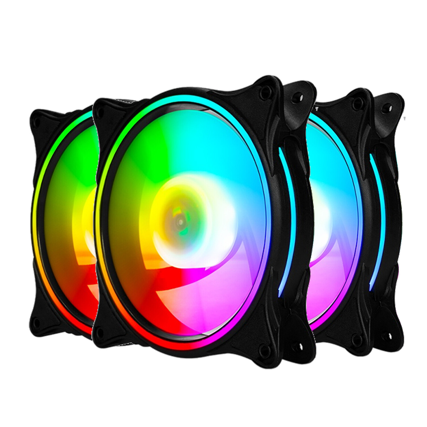 1 3Pack RGB LED Quiet Computer Case PC Cooling Fan 120mm Gaming 1 3Pack RGB LED Quiet Computer Case PC Cooling Fan 120mm Gaming