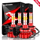 9005+H11 LED Headlight Super Bright Bulbs Kit 6500k White High/Low Beam