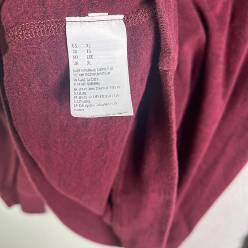 Sudadera con Capucha American Eagle XL Borgoña Pullover Flex Cremallera Bolsillo Suéter - Imagen 6 de 15