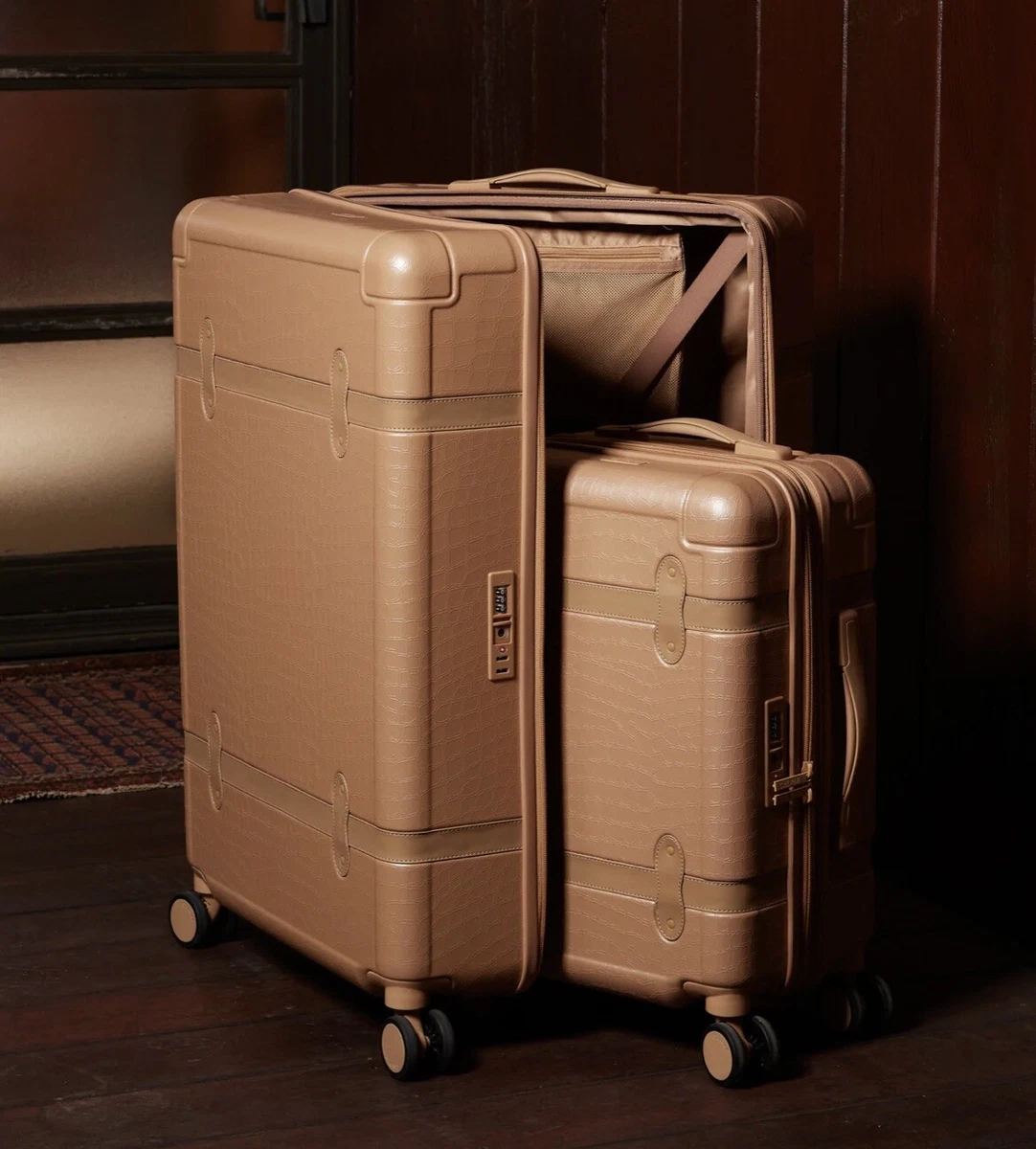 Calpak sale gold luggage