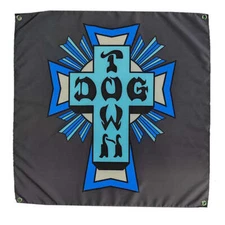 Dogtown Skateboards Cross Logo Flag Banner 34" x 34"