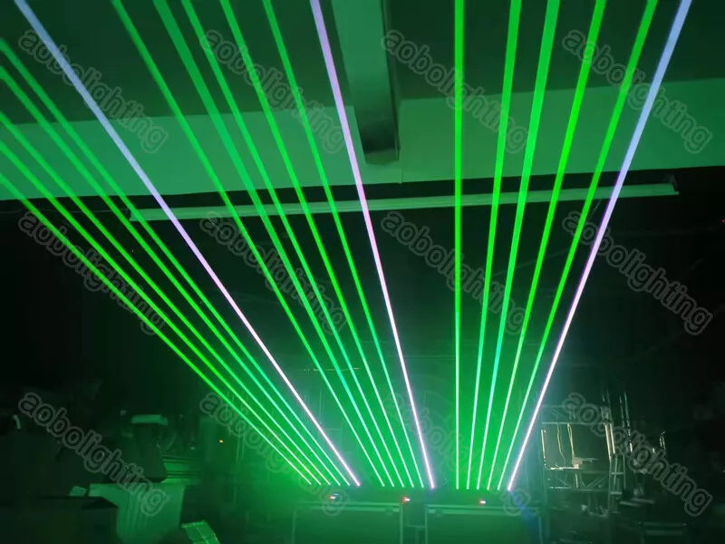 RGB Full Color Laser Moving head Stage Light 500mWx8 Lasers Bar Disco dj lights