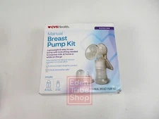 New! CVS Health Manual Breast Pump Kit 4 Breast Milk Storage Bags + 2 Bottles