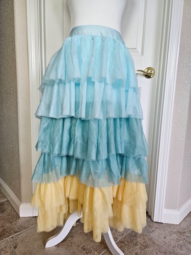 Falda en capas de princesa Tiana Tule de los parques de Disney por Color Me Courtney talla 1X - Imagen 2 de 5