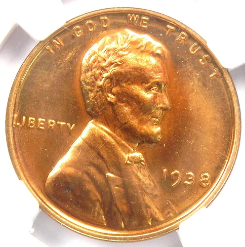 1938 Proof Lincoln Wheat Cent Penny 1C - NGC PR67+ RD Plus Grade - $4,100 Value
