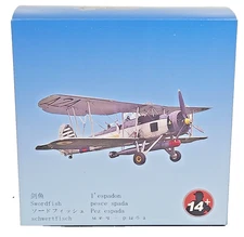 1/72 Model Toy WLTK WWII UK Royal Navy Swordfish Torpedo Bomber Boxed Diecsat