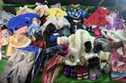 100 + Lot Of Assorted clothes for different dolls Shoes Coat Dress Bag Pants