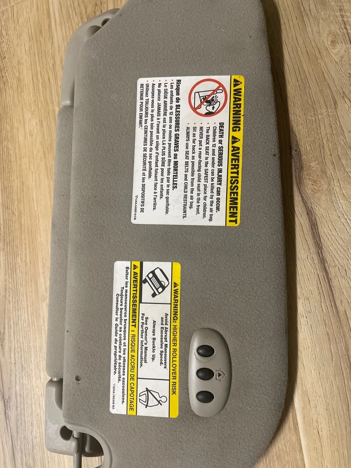 Parasoles laterales Ford Expedition Navigator 2007-2014 beige para conductor y pasajero OEM Foto 3 de 4