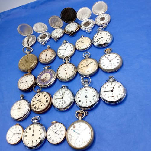Lotto Lavoro - 25x Orologi da Tasca Assortiti Vintage e Successivi (Quarzo e Meccanici) - Foto 4 di 10