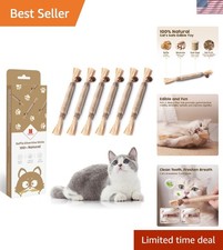3-Pack Natural Silvervine Sticks: Catnip Chew Dental Care Toys for Cats
