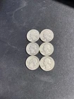6 Silver Quarters 90% Silver (1941,43,44,45)