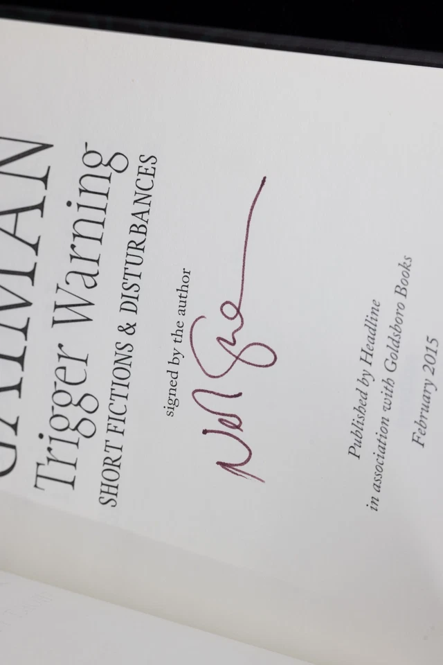 Signed Horror- Neil Gaiman- Trigger Warning Signed Limited #3 of 250 Foto 2 de 4