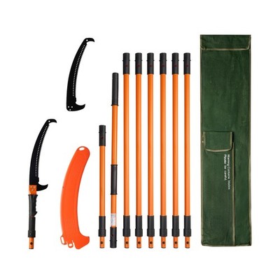 VEVOR Manual Pole Saw Extendable Pole Tree Pruner 4.46-26.4 ft 65Mn Steel Blade