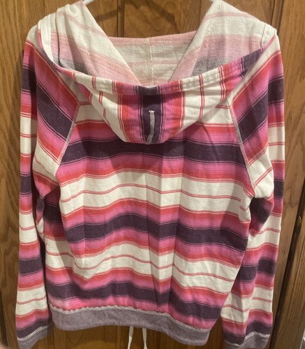 American Eagle Wms hoodie V-Neck Striped Long LS Size Large Pre-owned - Picture 4 of 12