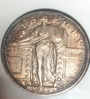 1917 P STANDING LIBERTY QUARTER TYPE 1 VERY NICE ANACS AU