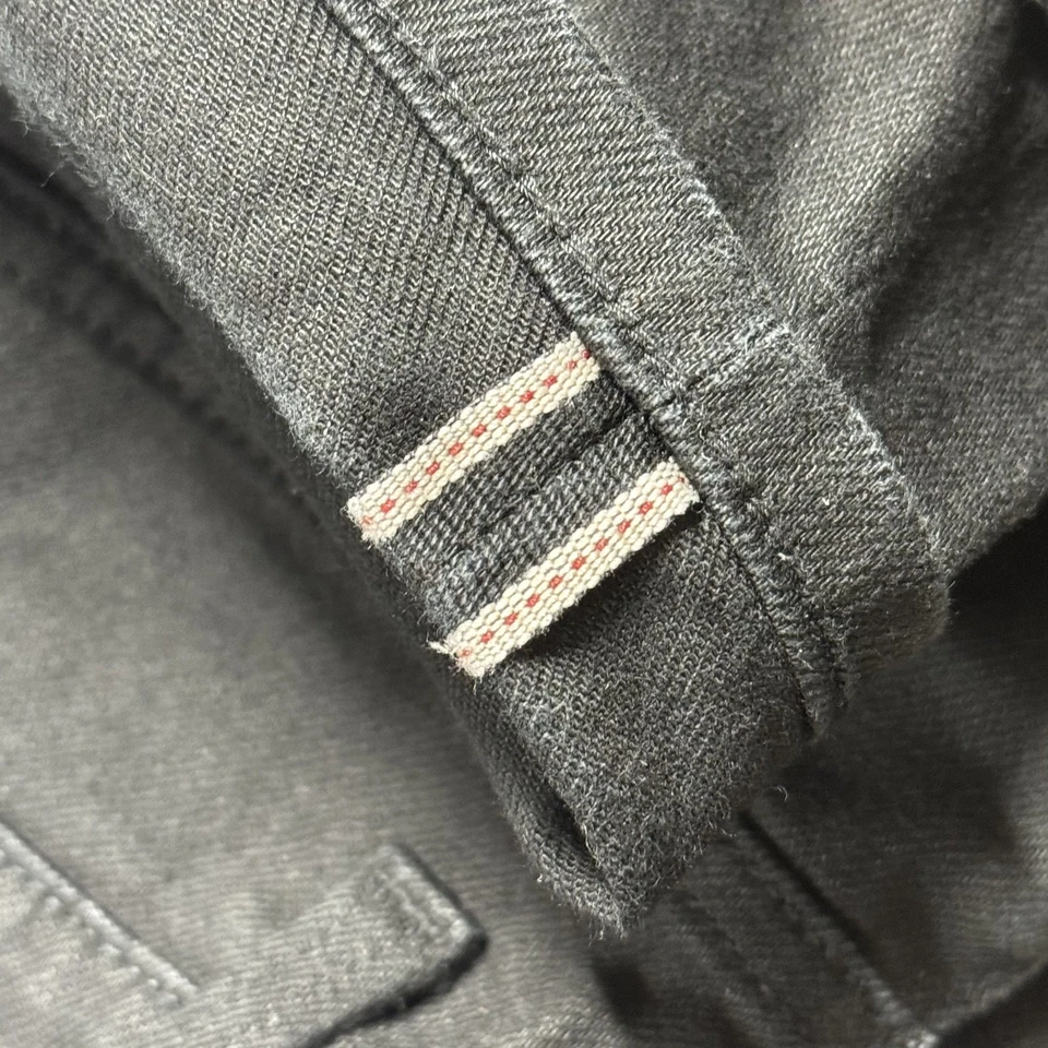 Pantalones de mezclilla negros oscuros con ribete Uniqlo + J Jil Sander rectos para hombre 36 32" entrepierna Foto 4 de 4