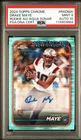 DRAKE MAYE - 2024 Topps Chrome Rookie Auto Aqua Sonar /199 PSA 9 / 10 Auto