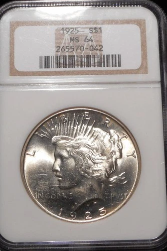 1925-P Peace  Dollar - NGC MS64
