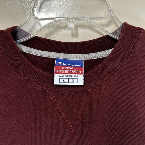 Vtg Champion Harvard Collegiate Sweatshirt Maroon Crest Sz Large - Picture 3 of 13