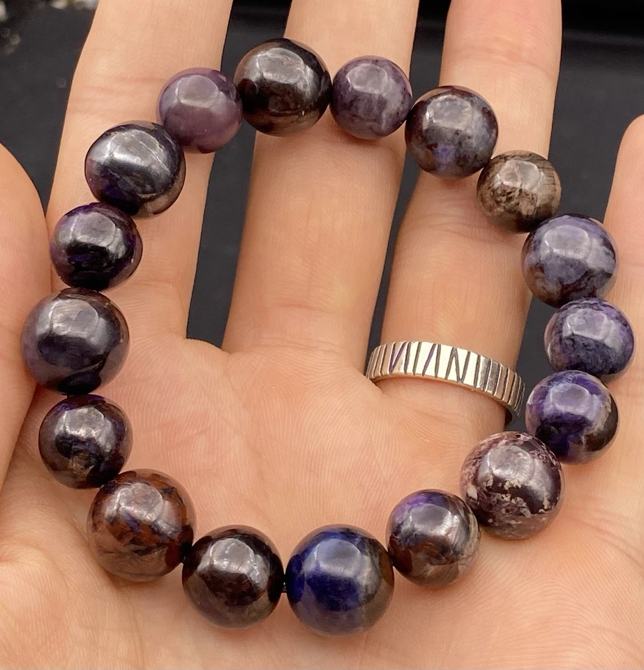 Linda PULSEIRA DE CONTAS DE SUGILITA AFRICANA QUALIDADE AAA 12 mm - Imagem 3 de 4