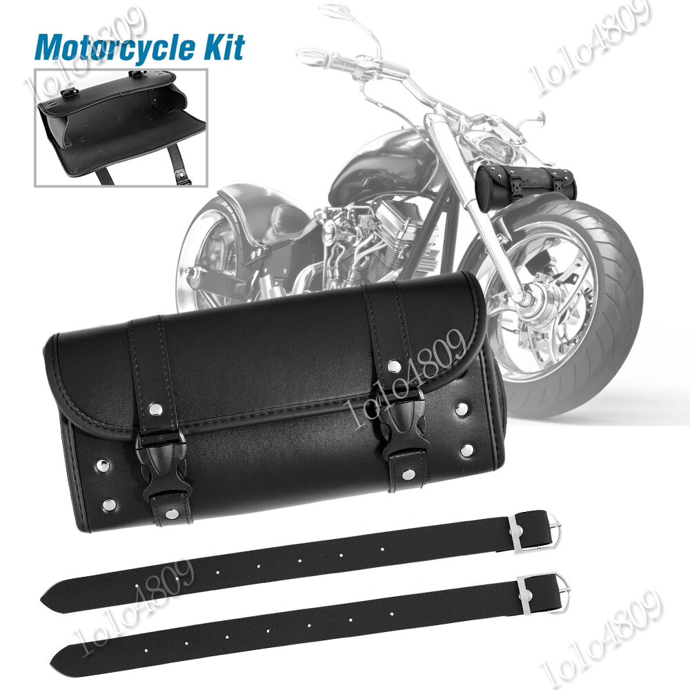 Front Fork Tool Bag Pouch SaddleBag For Harley Honda Kawasaki Suzuki Yamaha