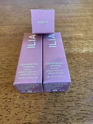 Ilia Color Block High Impact Clean Color Lipstick ~ ROSETTE ~ Pink