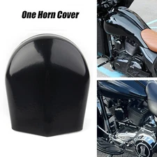 Black Stock 12V Horn Cover for 1991-2023 Harley Touring Dyna Sportster Softail