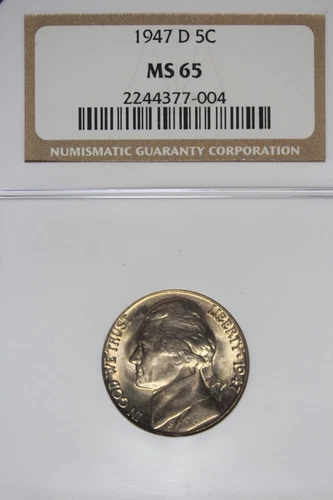 1947 D- NGC MS65 Jefferson Nickel! #B45911