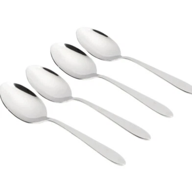 EVOKK 4 Pack Stainless Silver Steel Table Spoon Dinner Dessert Cutlery Kitchenware UK