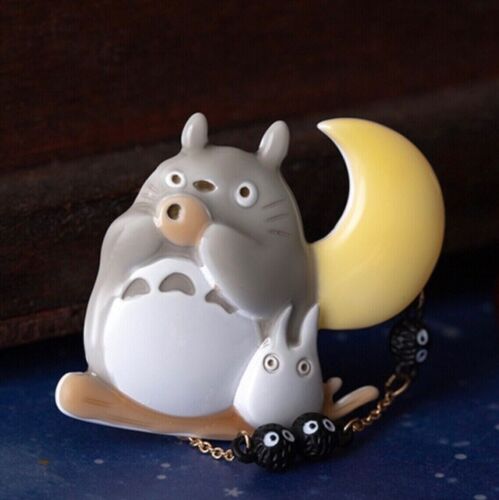 Studio Ghibli My Neighbour Totoro Moving Brooch on Moonlit Night Japan import - Afbeelding 1 van 6