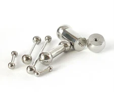 1pc 316L Surgical Steel Barbell Tongue, Nipple, Eyebrow, Industrial, Tragus Ring